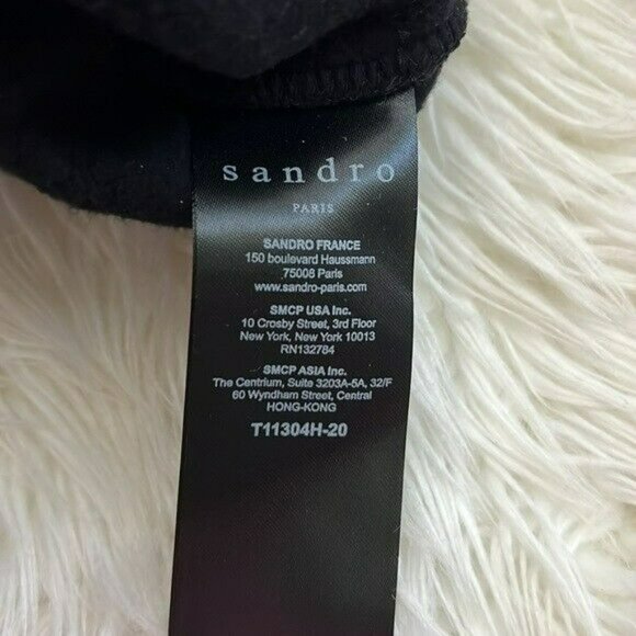Sandro • Sable Studded Chevron Pattern Hoodie 2 - Picture 8 of 8